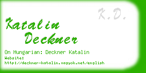 katalin deckner business card